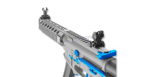King Arms PDW 9mm SBR Long sähköase, harmaa/sininen
