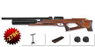 Aselkon MX9 PCP Airgun 6.35mm, Wood