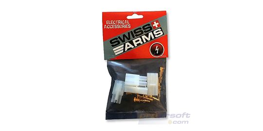 Swiss Arms Tamiya Connectors 2 Pairs Gilded