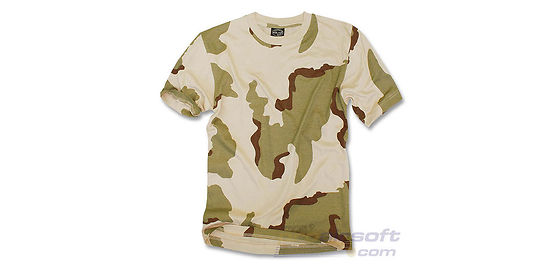 Mil-Tec T-Shirt 3-Col Desert (XL)