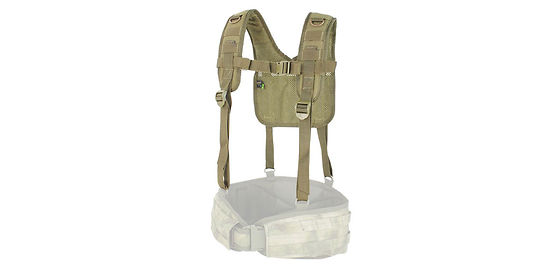 Condor Military Tactical H-harness Shoulder Battle Belt Suspender Tan