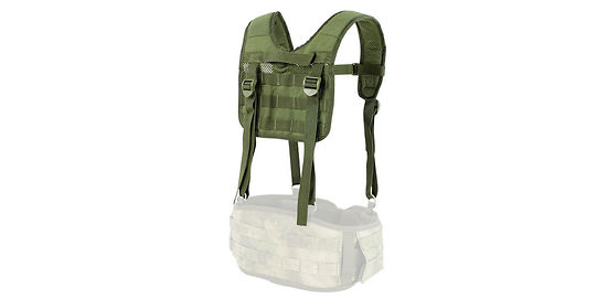 Condor Military Tactical H-harness Shoulder Battle Belt Suspender OD