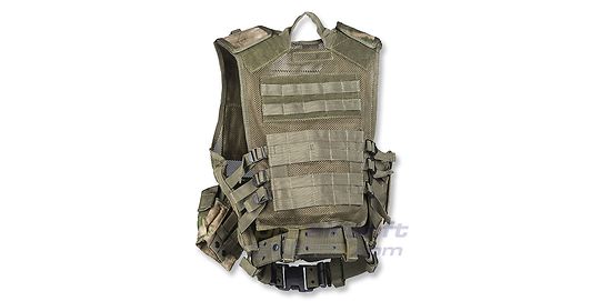 Mil-Tec Crossdraw Vest, A-tacs FG