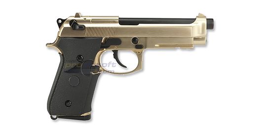 WE Beretta M92 kaasupistooli, metalli kulta