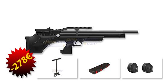 Aselkon MX7 PCP ilmakivääri 6.35mm, musta
