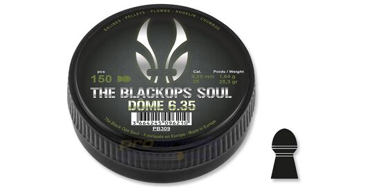 The Black Ops Soul Dome 6.35mm 1.64g 150pcs