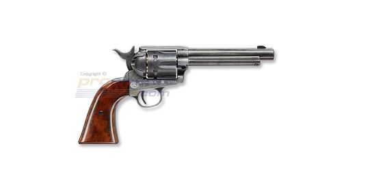 Umarex Colt Peacemaker .45 5.5" 4.5mm CO2 Revolver, Antique Finish, Rifled Barrel