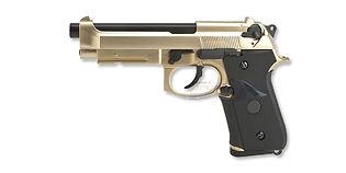 WE Beretta M92 kaasupistooli, metalli kulta