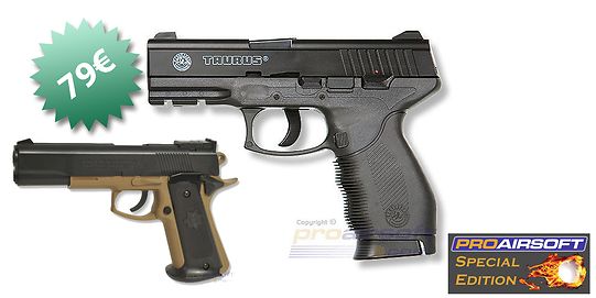 Cybergun Taurus PT 24/7 Special Edition CO2 pistooli + Colt jousipistooli