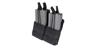 Condor Double Stacker Open-Top M4 Mag Pouch Black