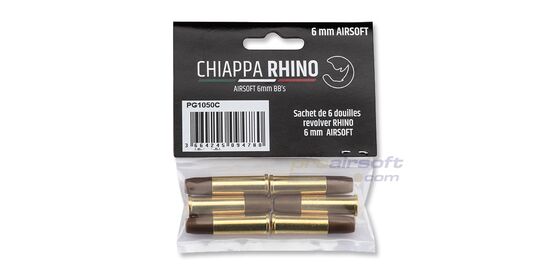 Bo Manufacture Chiappa Rhino hylsy 6mm, messinki, 6kpl