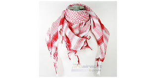 Mil-Tec Shemagh Scarf White&Red