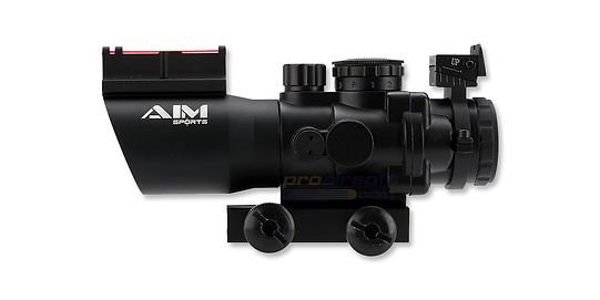 AIM Tri-Illuminated 4x32 puna/viher/sinipistetähtäin