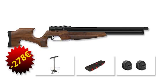 Aselkon MX5 PCP Airgun 6.35mm, Wood