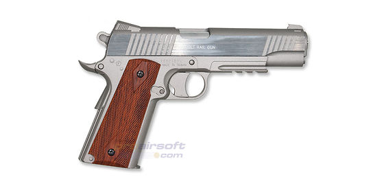 Cybergun Colt M1911 Rail NBB Silver