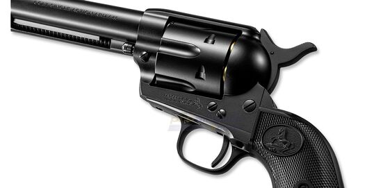 Marui SAA .45 Artillery 5.5" Spring Revolver – Classic Western Airsoft, Black - Marui SAA .45 Artillery 5.5