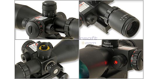 Kiikaritähtäin laserilla 2.5-10x40, valaistu