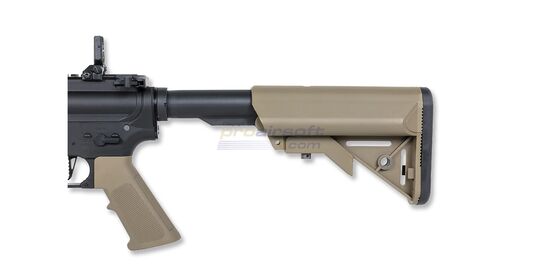 Specna Arms SA-C17 CORE HAL ETU Gen2 AEG, Tan - Six-position adjustable stock for enhanced shooting comfort