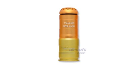 40mm Airsoft Grenade 120rd – Full Metal, Green Gas Shell - 40mm airsoft grenade shell with 120 BB capacity