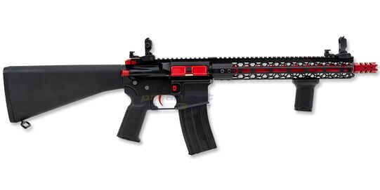 Cybergun Colt M4 Lima sähköase – metalli, M-LOK, MOSFET, punainen - Cybergun Colt M4 Lima punainen