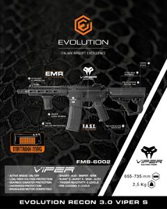 Evolution Recon 3.0 Viper S – high-performance AEG with VIPER ETU and CNC aluminum handguard