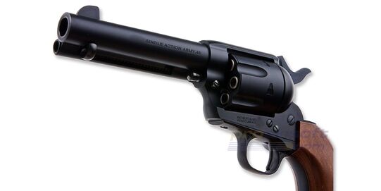 Marui SAA .45 Civilian 4.75" Spring Revolver – Classic Western Airsoft, Black - Marui SAA .45 Civilian 4.75