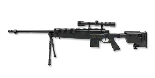 TD440-D Sniper Rifle with Scope and Bipod - Black L96 AWS7 replica with scope and bipod