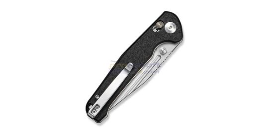 Sencut Glenspar Folding Knife - black Shredded G10 handle with ergonomic design