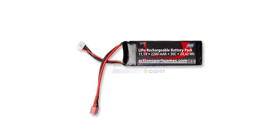 ASG 11.1V 2200mAh 30C LiPo, T-Plug