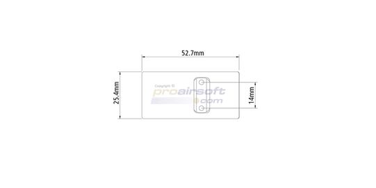 ASG CZ Shadow 2 Optic Plate – Aluminum mounting base for micro red dots - Measurement of the optic plate