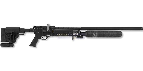 Hatsan Factor Sniper L PCP Air Rifle .25 Cal – Adjustable Regulator, Carbon Fiber Tank & Quiet Energy System - Hatsan Factor Sniper L PCP air rifle .25 caliber with carbon fiber bottle and modular stock