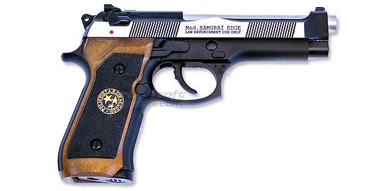 WE M92 Biohazard Samurai Edge DT kaasupistooli, metalli dualtone