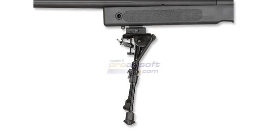 Specna Arms SA-S02 Core High Velocity tarkkuuskivääri, musta - Specna Arms SA-S02 Core High Velocityn mukana tulevat etujalat lukittuna lyhyimpään asentoon