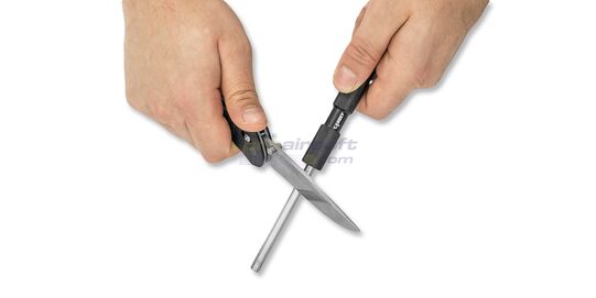 Lansky Tactical Rod timanttipuikko - Esimerkkikuva teroituksesta