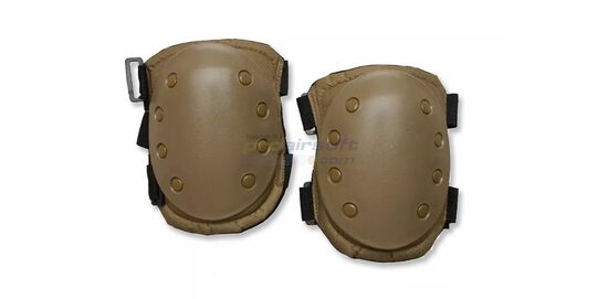 Polvisuojat, hiekka - Hiekan väriset ergonomiset polvisuojat tarranauhakiinnityksellä