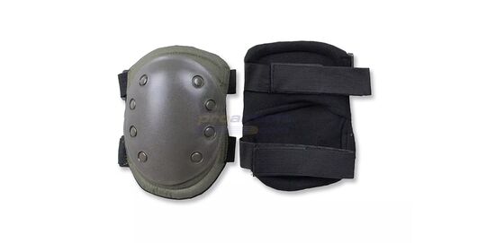 Polvisuojat, vihreä - Vihreät ergonomiset polvisuojat tarranauhakiinnityksellä