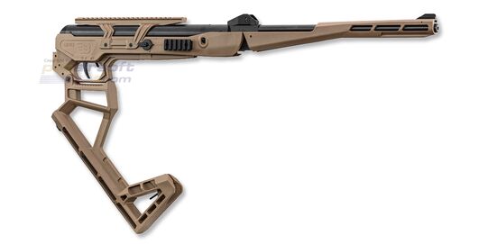 Black Bunker BM8 Survival 4.5mm ilmakivääri, hiekka - Kivääriä kasattaessa, perä taitetaan ensin