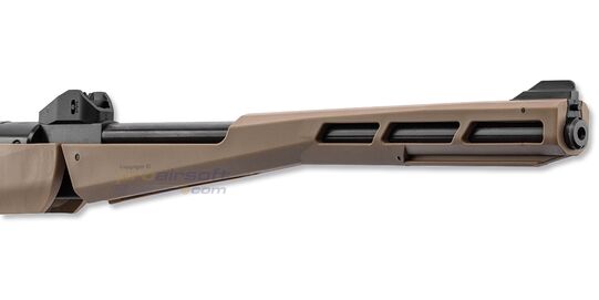 Black Bunker BM8 Survival 4.5mm ilmakivääri, hiekka - Lähikuva taittopiipusta