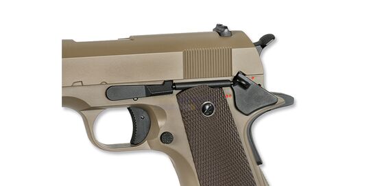 Cyma Colt M1911 AEP MOSFET Edition – electric airsoft pistol with LiPo, tan