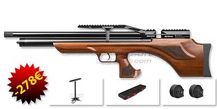 Aselkon MX7 PCP ilmakivääri 6.35mm, puutukki