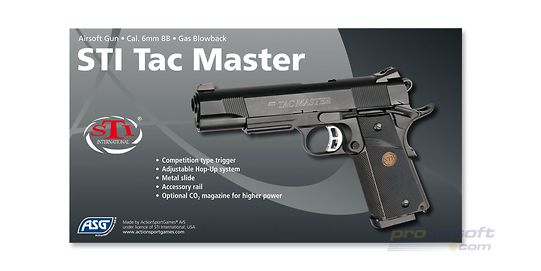 ASG STI Tac Master blowback kaasupistooli, metalli musta