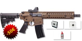 Crosman R1 ilmakivääri 4.5mm blowback sarjatuli, hiekka