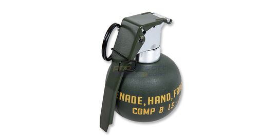 M67 Dummy kranaatti - Oliivinvihreä M67 Dummy harjoituskranaatti realistisella muodolla ja metalliosilla