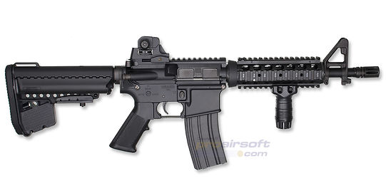 Marui Next-Gen M4 CQB-R NGRS blowback sähköase - metalli, musta - Tokyo Marui Next-Gen M4 CQB-R täysmetallinen blowback sähköase