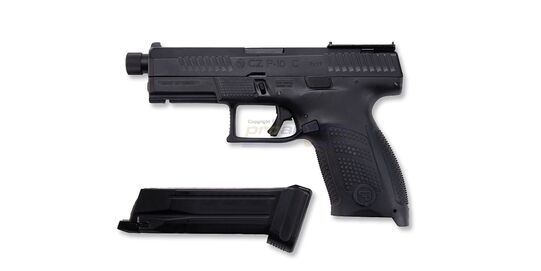 ASG CZ P-10 C OR-OT CO2 GBB, Metal Slide, Black - CO2 magazine for P-10 C OR-OT holding 22 BBs.