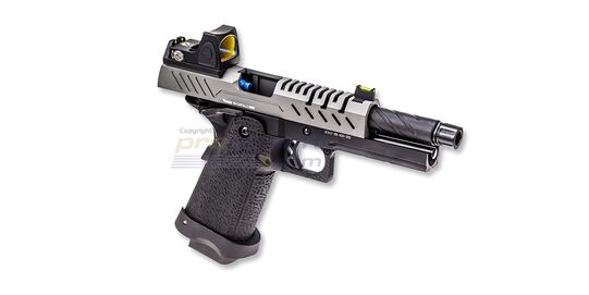 Vorsk Hi-Capa 4.3 kaasupistooli punapistetähtäimellä, metalli, harmaa/musta