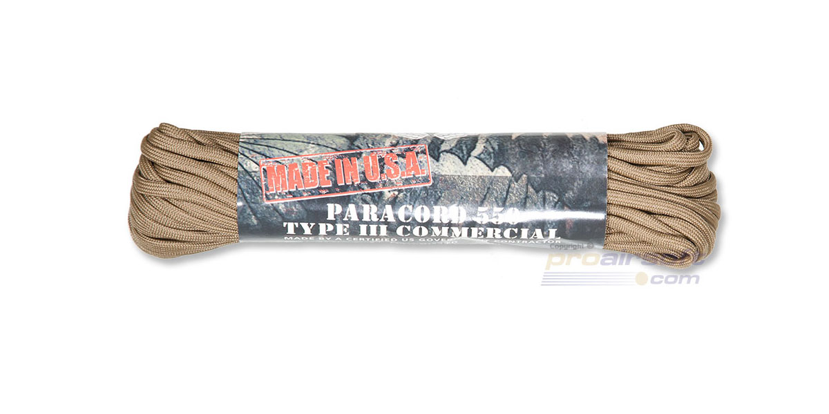 Mil-Tec Paracord 5mm/15m Tan - ProAirsoft - Suomen johtava airsoftliike