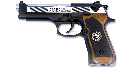 WE M92 Biohazard Samurai Edge DT kaasupistooli, metalli dualtone