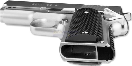 Marui Detonics .45 blowback kaasupistooli, hopea