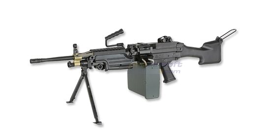 Cybergun FN M249 Mk2 konekivääri - metalli, musta - Cybergun FN M249 Mk2